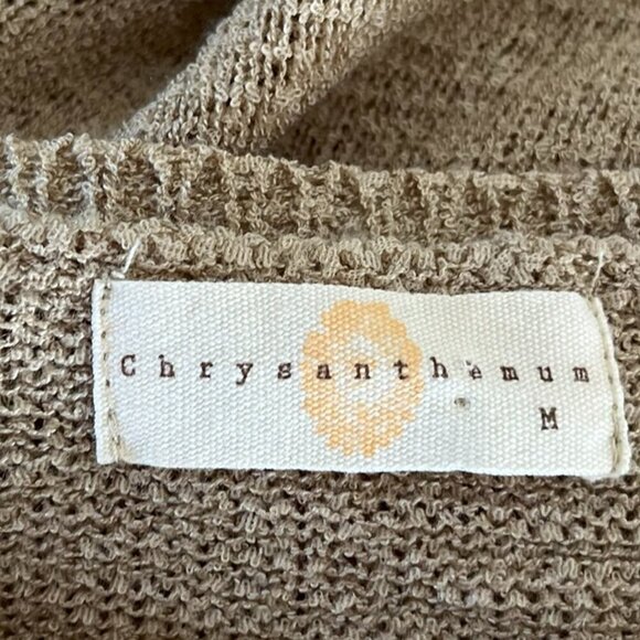 Chrysanthemum Woman's Beige Wrap Belted Knit Midi Dress Sz Med - Picture 7 of 8